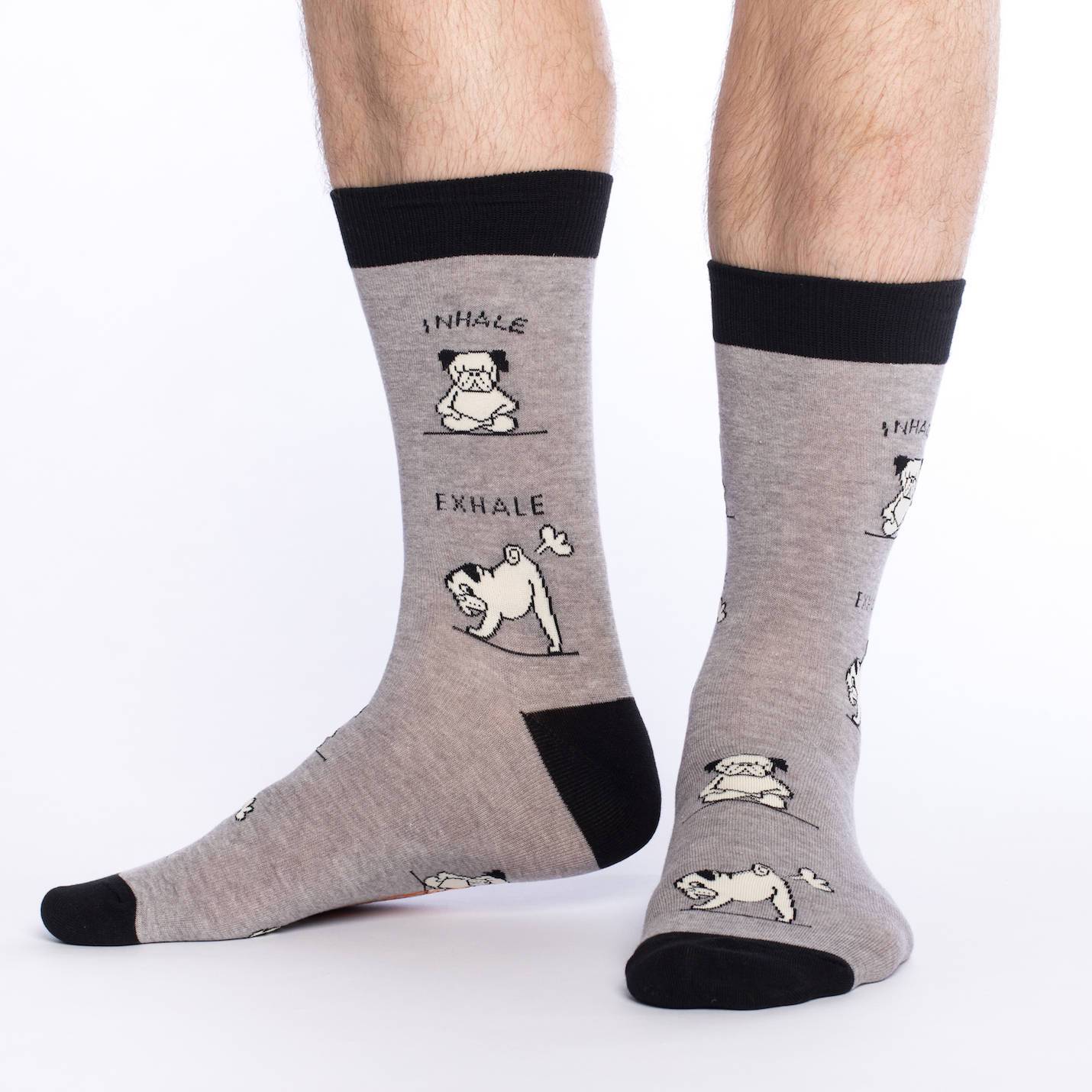 Men's Big & Tall Yoga Pug Socks