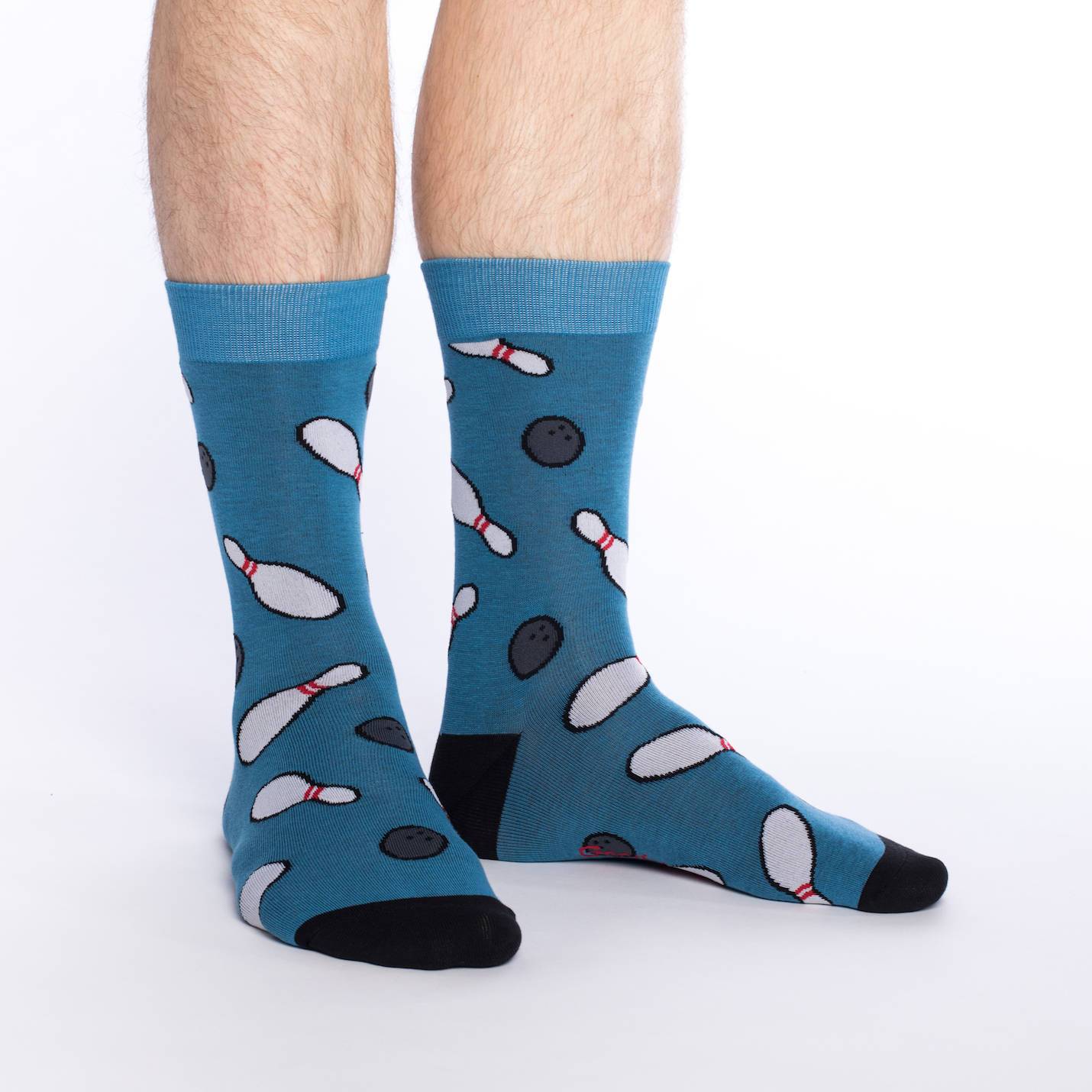 Men's Big & Tall Bowling, Blue Socks