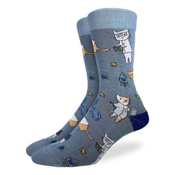 Men's Big & Tall Science Cats Socks