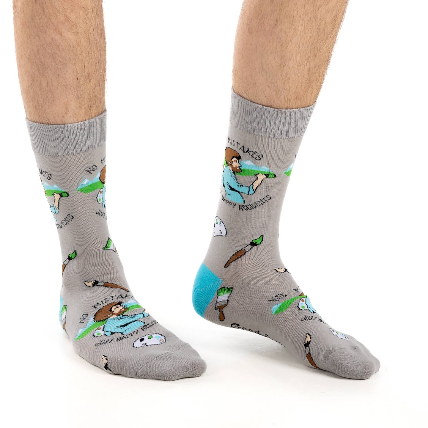 Men's Big & Tall Bob Ross Happy Accident Socks