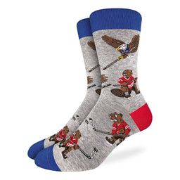 Men's Big & Tall Hockey Beaver vs Eagle Socks
