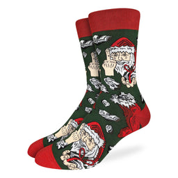 Men's Big & Tall Santa's Naughty List Socks