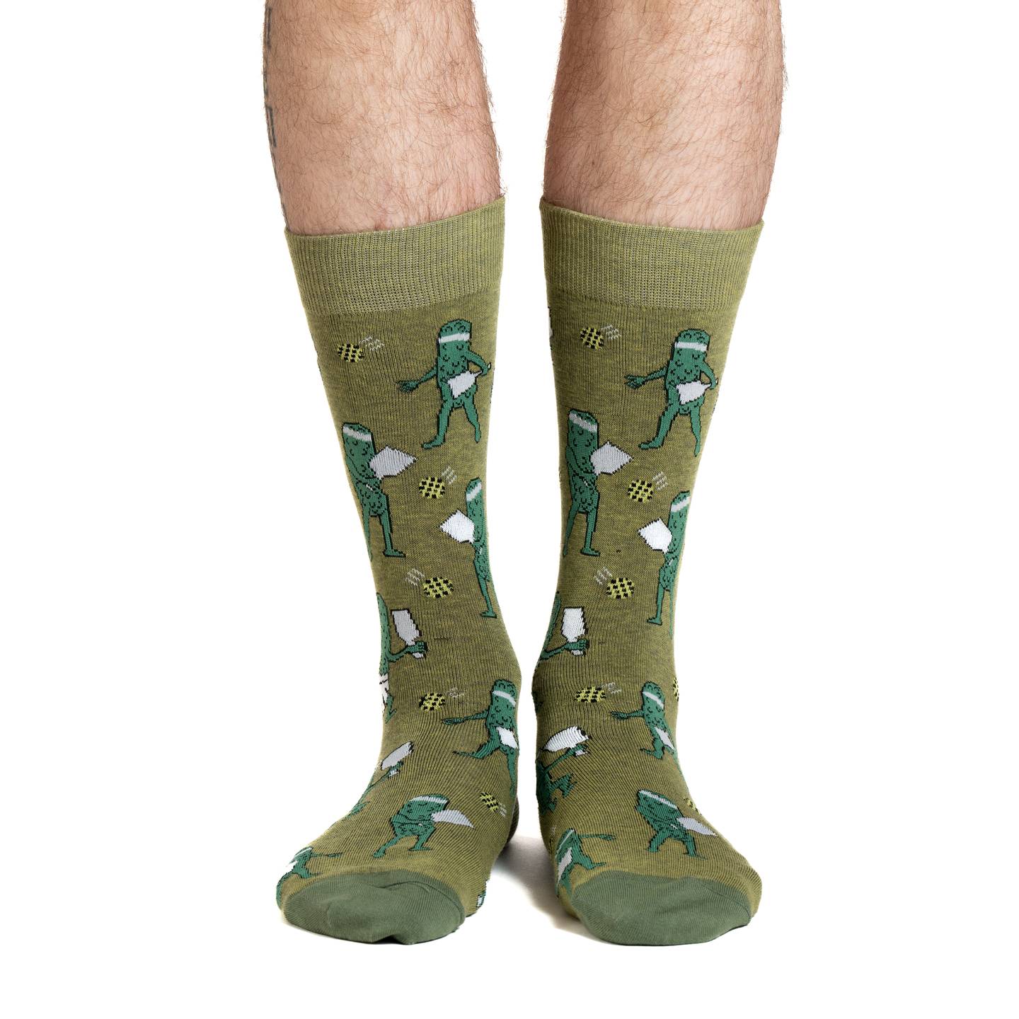 Men's Pickles Playing Pickleball Socks