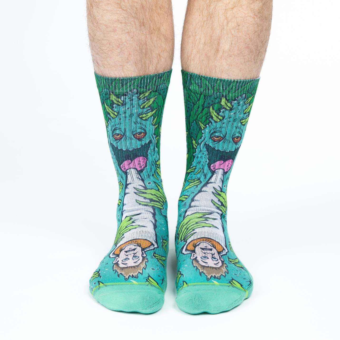 Men's Weed Smoking a Human Socks