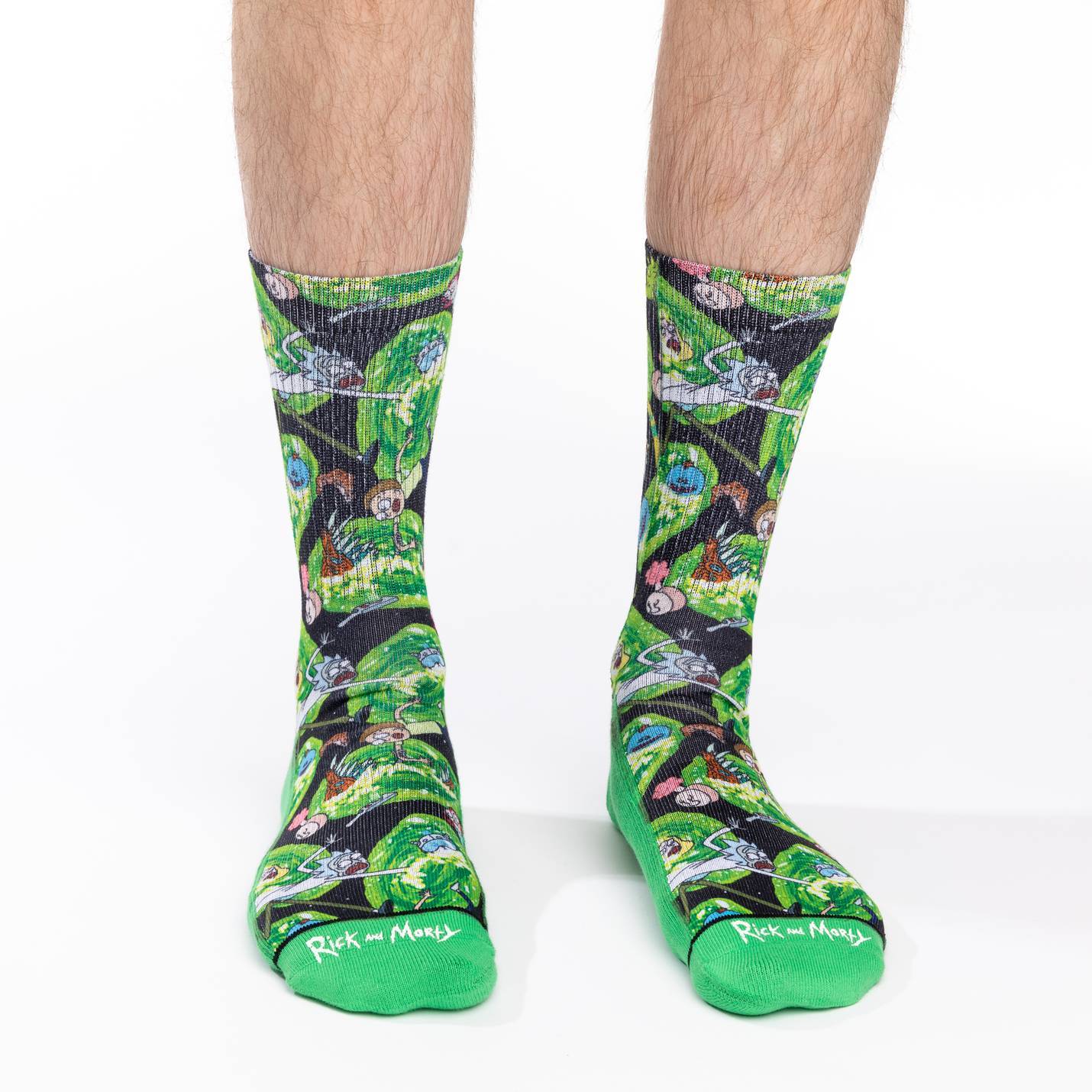 Men's Rick and Morty Wormholes Socks