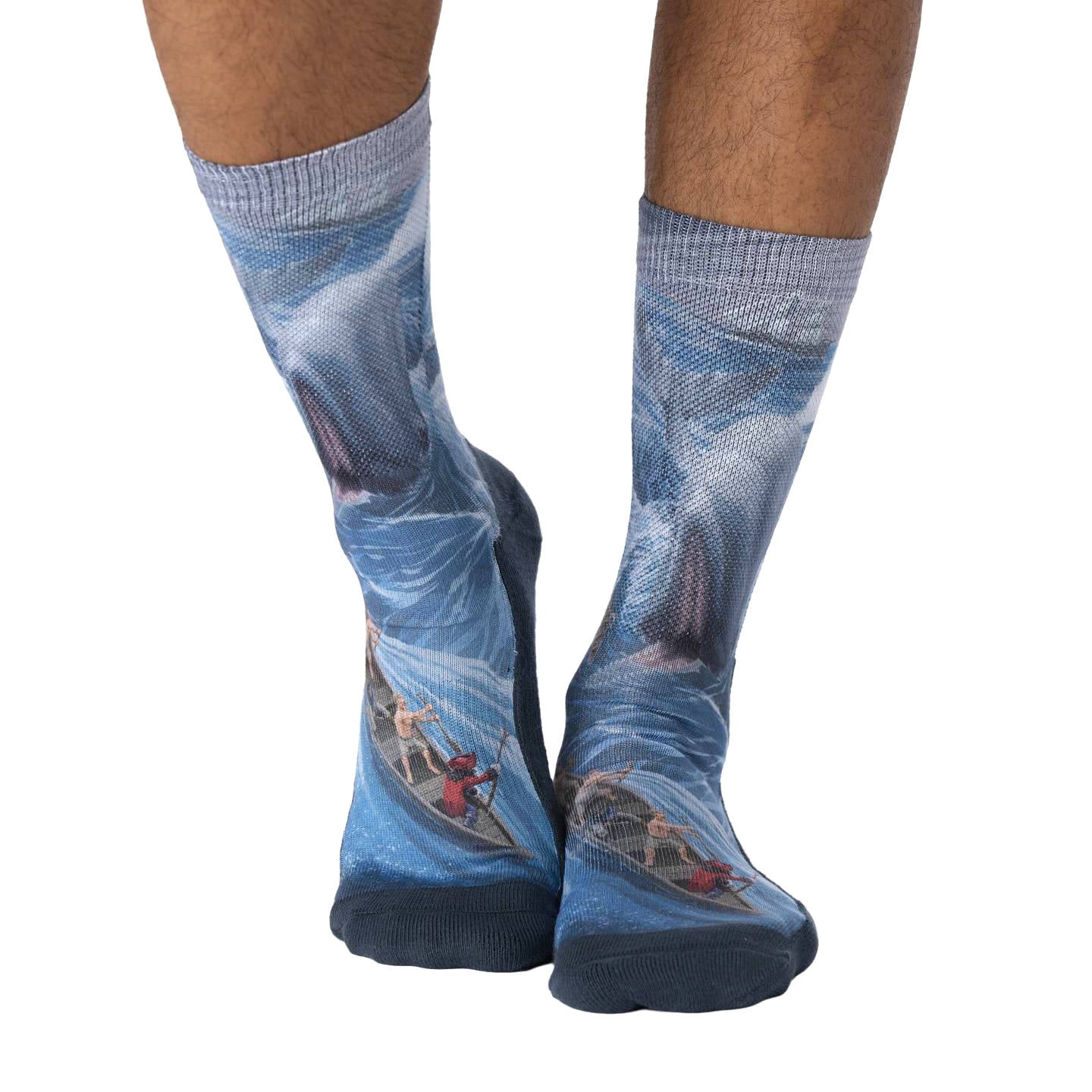 Men's Whale Attacking Whaling Boats Socks