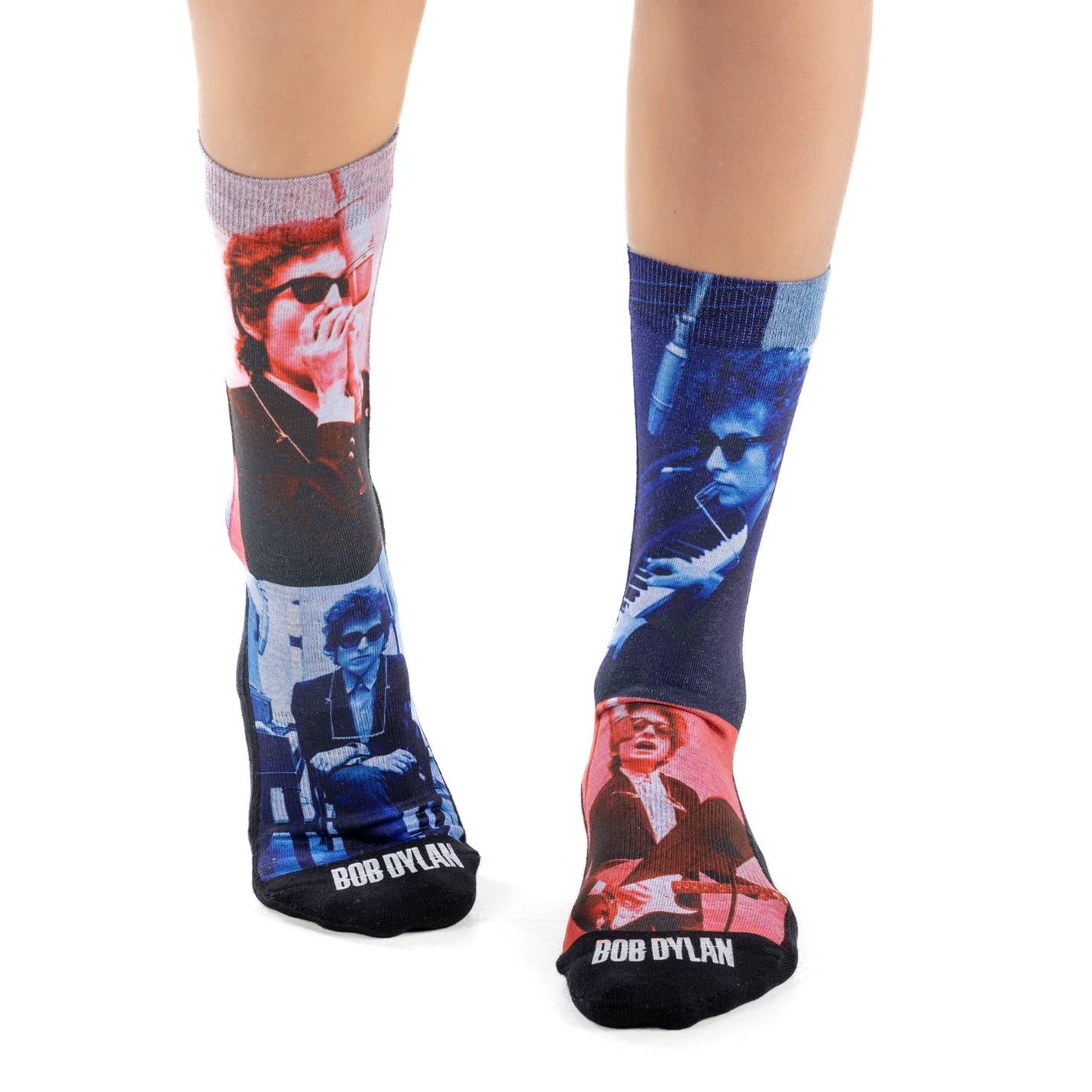Women's Bob Dylan, Red & Blue Socks