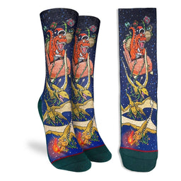 Women's Santa Claus Tyrannosaurus Rex Socks