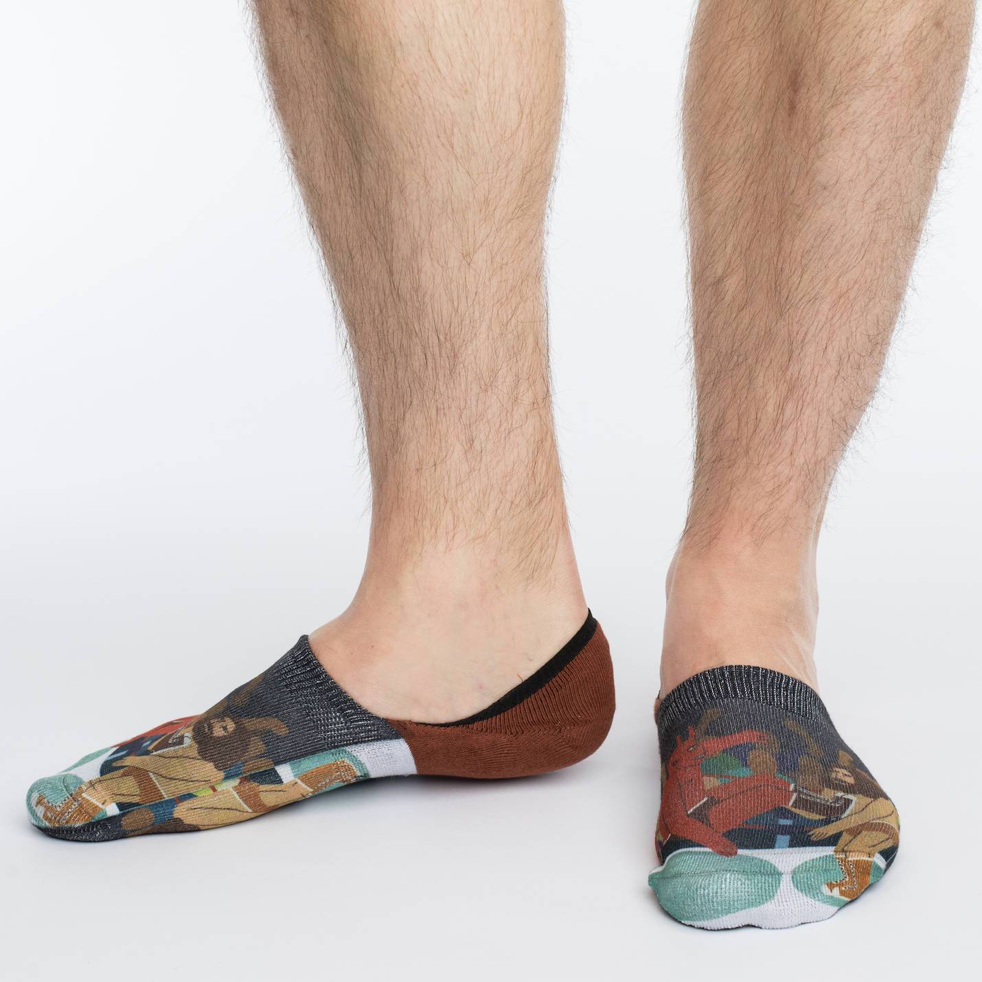 Men's Wrestling Good vs. Evil No Show Socks