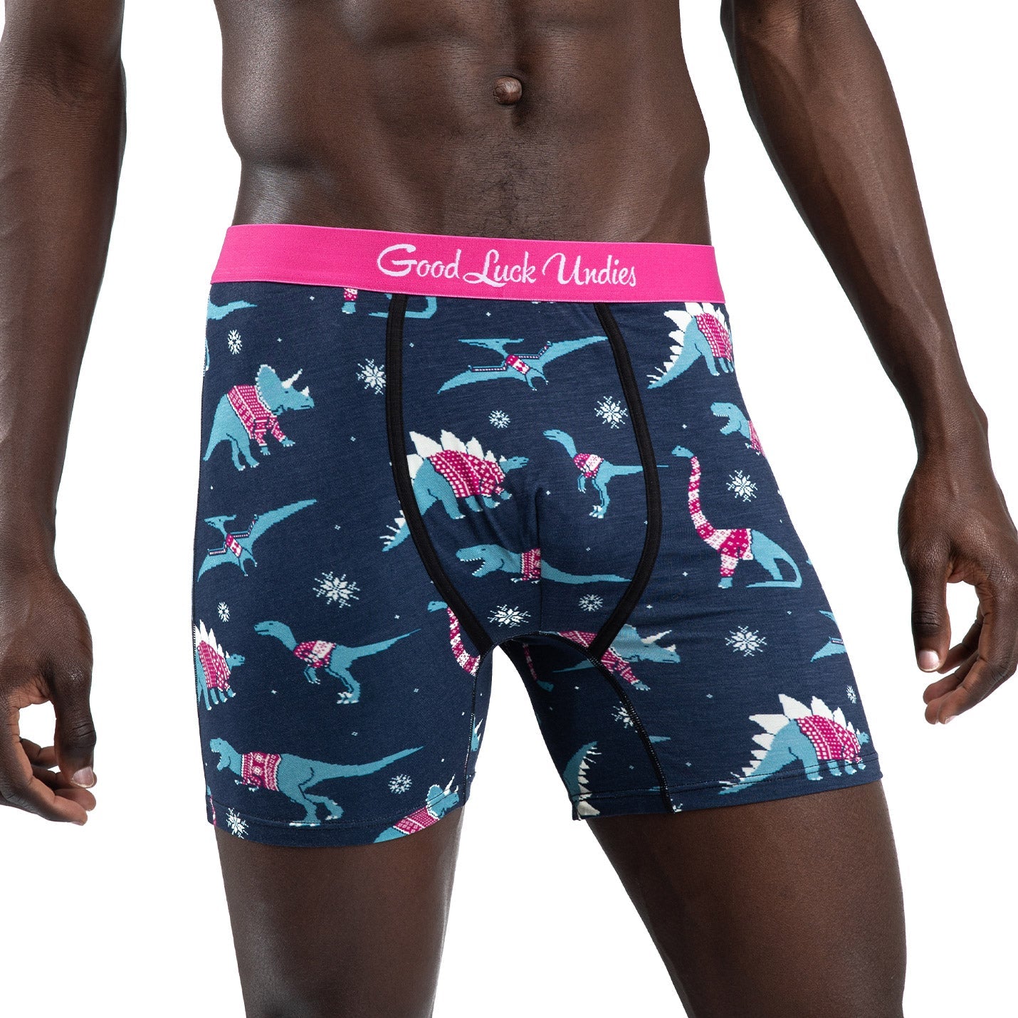 Men's Christmas Sweater Dinosaur Underwear