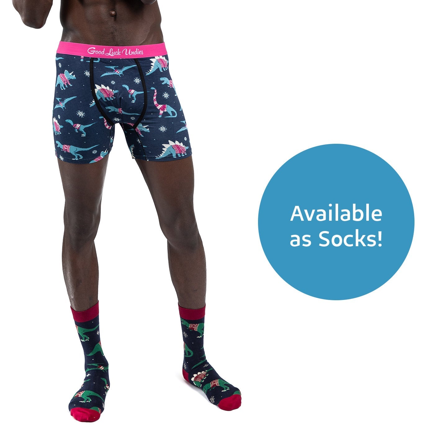 Men's Christmas Sweater Dinosaur Underwear