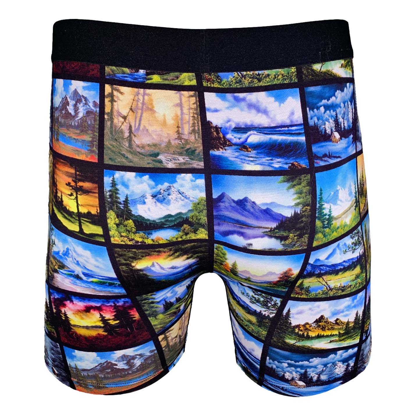 Men's Bob Ross Landscapes Collage Underwear