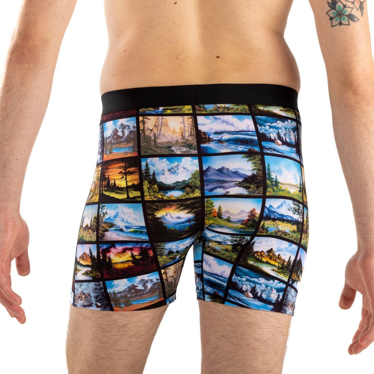 Men's Bob Ross Landscapes Collage Underwear