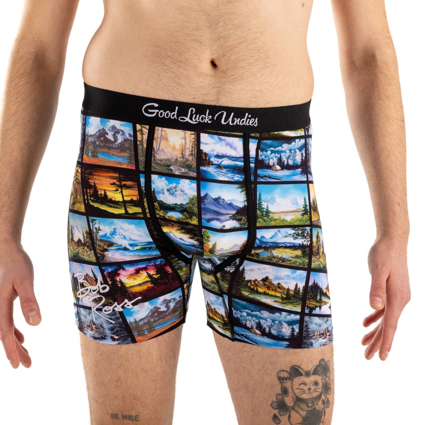 Men's Bob Ross Landscapes Collage Underwear