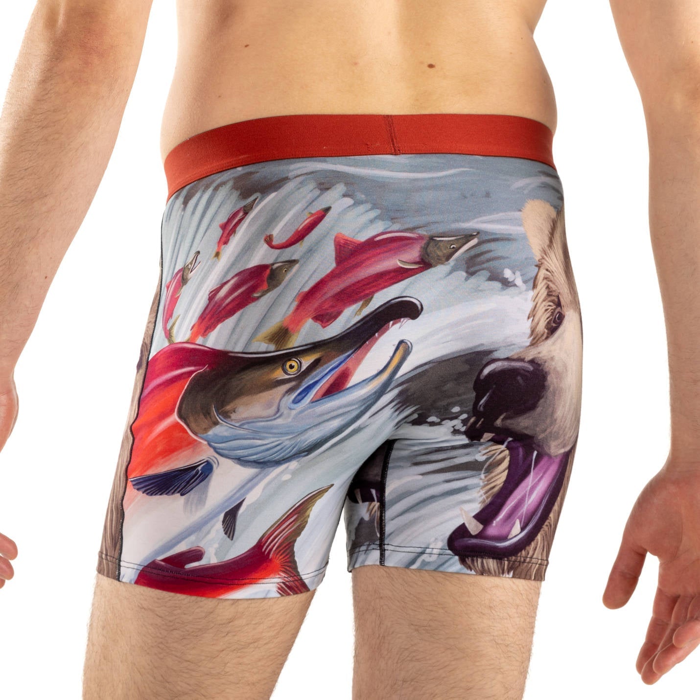 Men's Bear Catching Salmon Underwear
