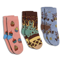 Cupcakes, Ice Cream and Cookies Kids Socks