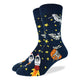 Men's Big & Tall Space Cats Socks