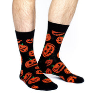 Men's Big & Tall Halloween Pumpkins Socks