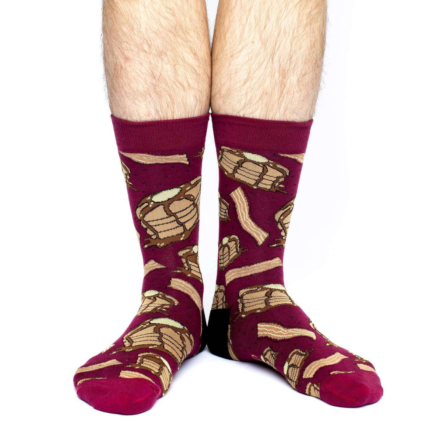 Men's Big & Tall Pancakes with Bacon Socks