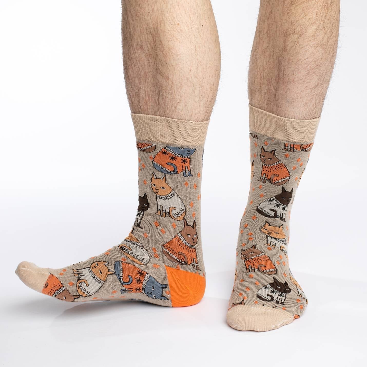 Men's Big & Tall Sweater Cats Socks