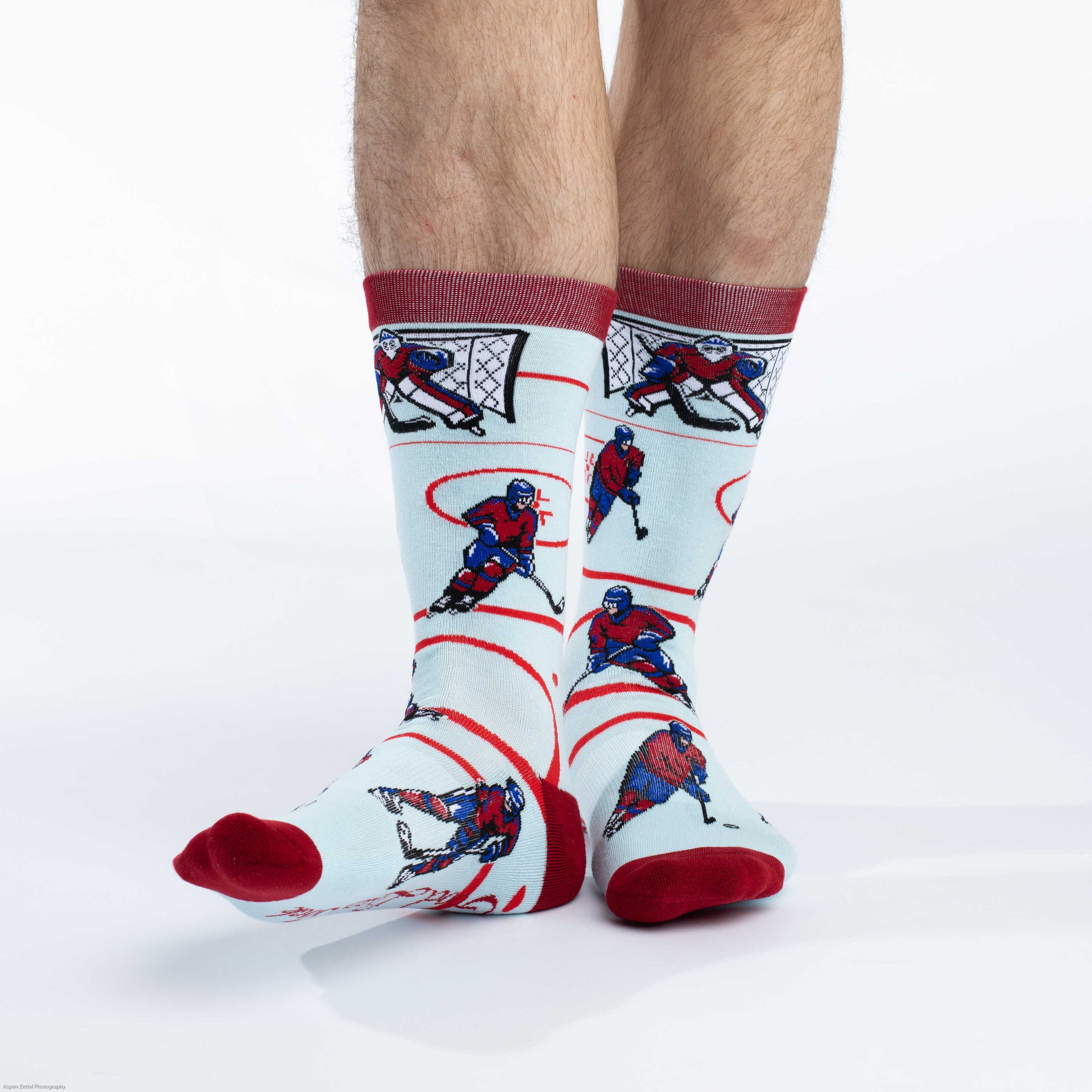Men's Hockey, Red & Blue Socks
