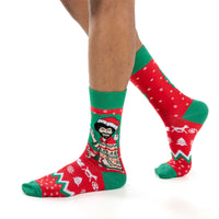 Men's Bob Ross Christmas Socks