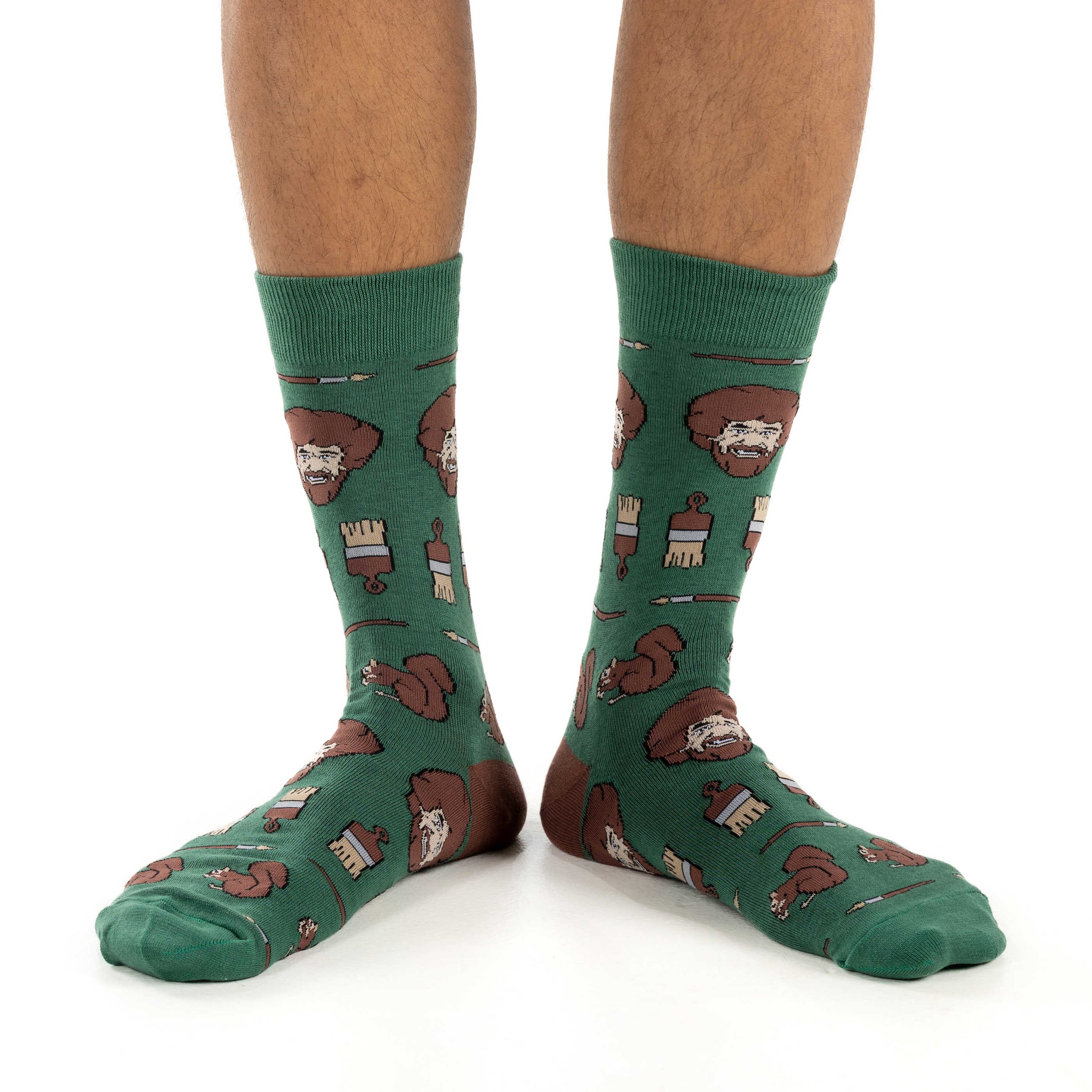 Men's Bob Ross Faces Socks