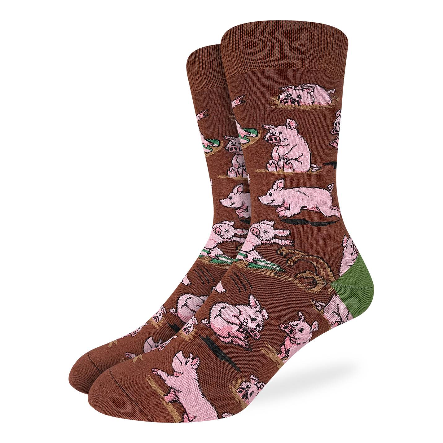 Men's Pigs Playing In Mud Socks