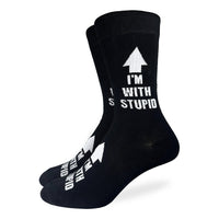 Men's Big & Tall I'm With Stupid Socks