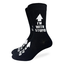 Men's Big & Tall I'm With Stupid Socks