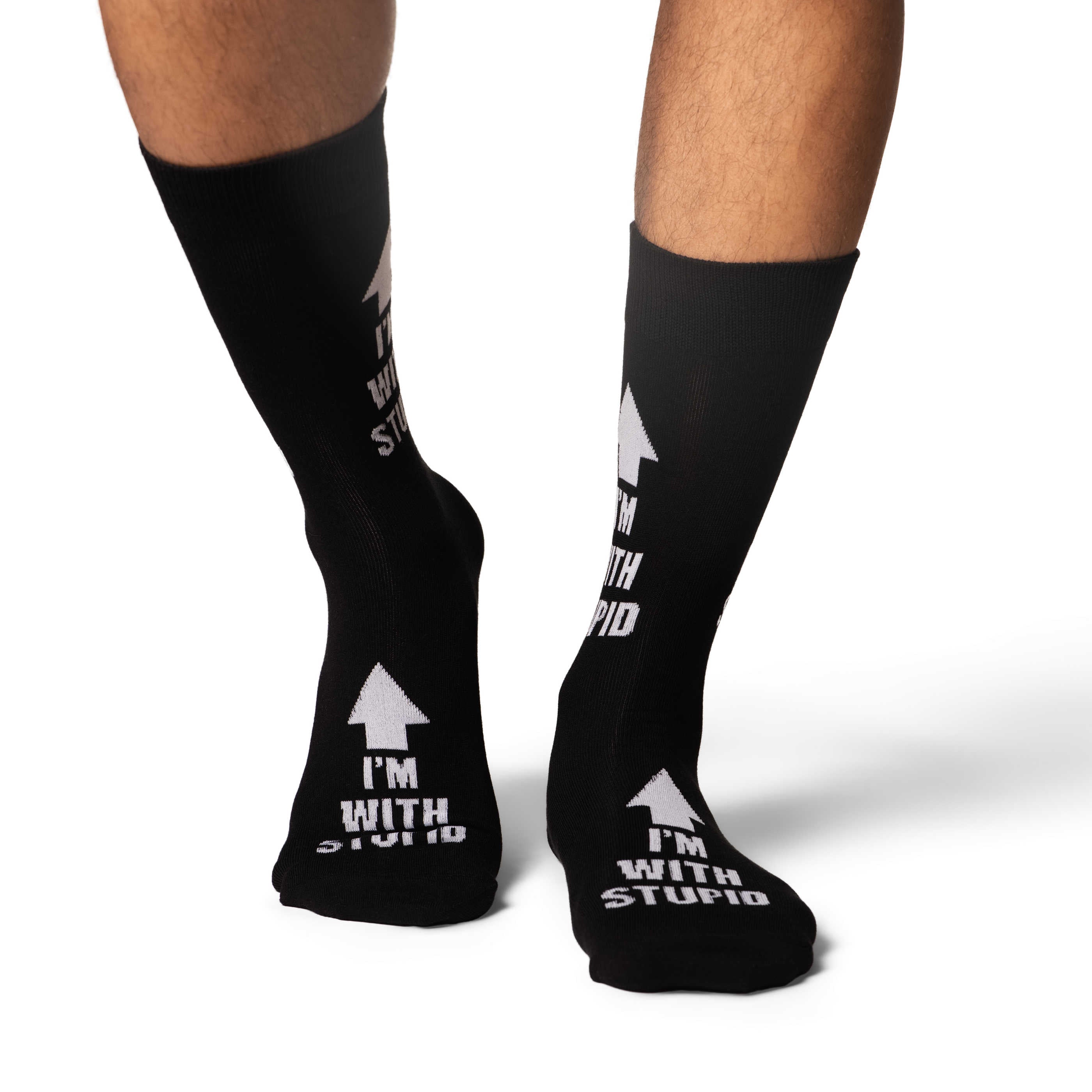 Men's Big & Tall I'm With Stupid Socks