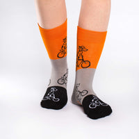 Women's Orange Dogs Riding Bike Socks
