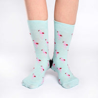 Women's Mint Flamingo Party Socks