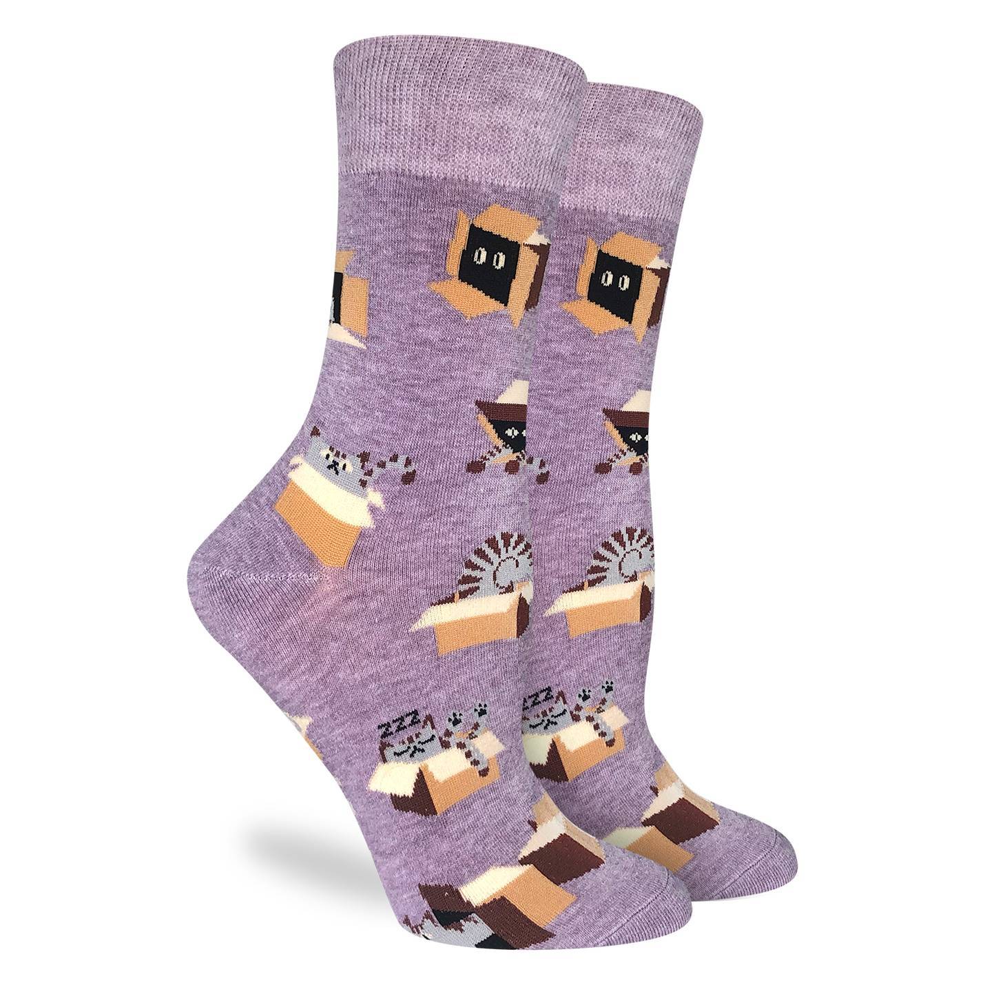 Women's Cat in a Box Socks