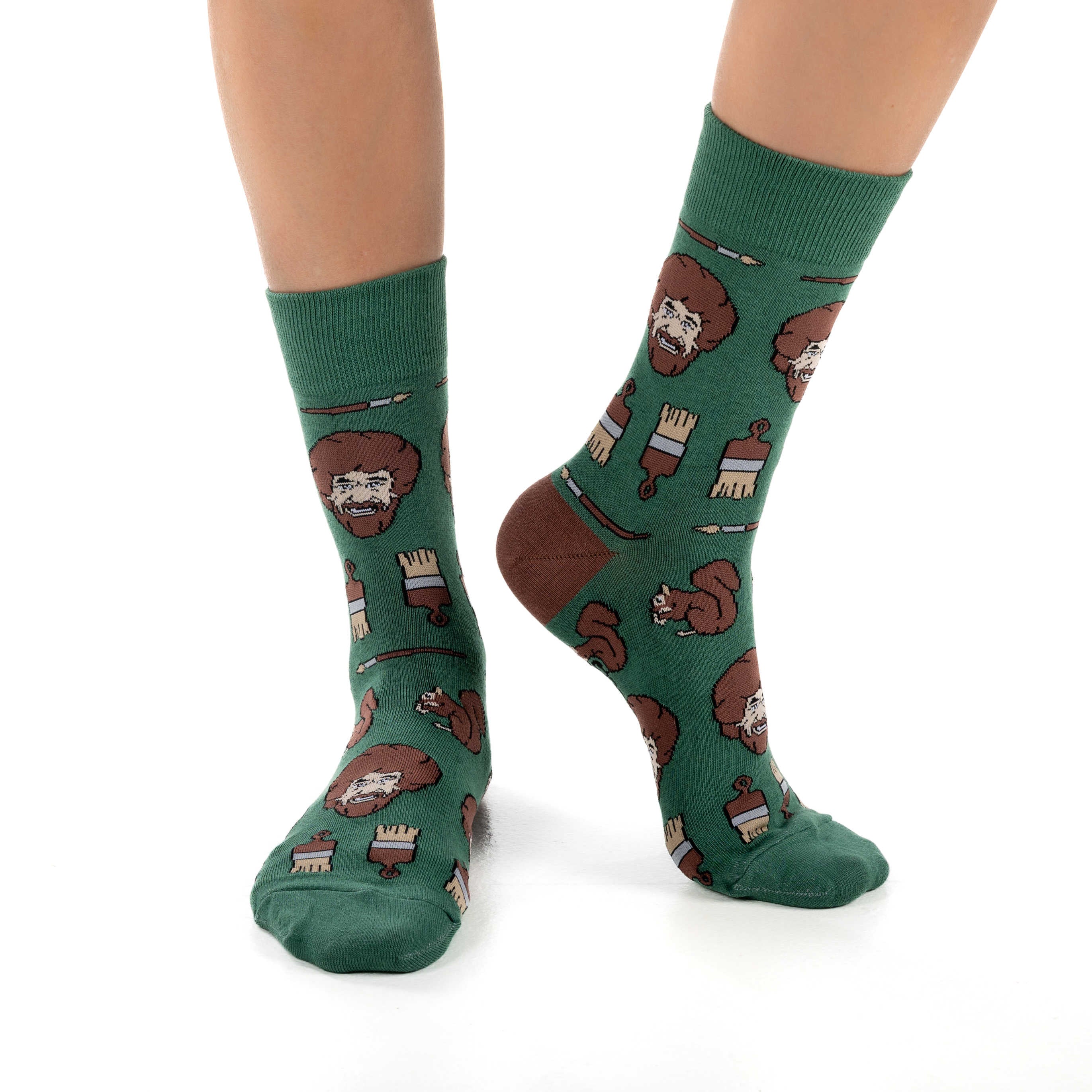Women's Bob Ross Faces Socks