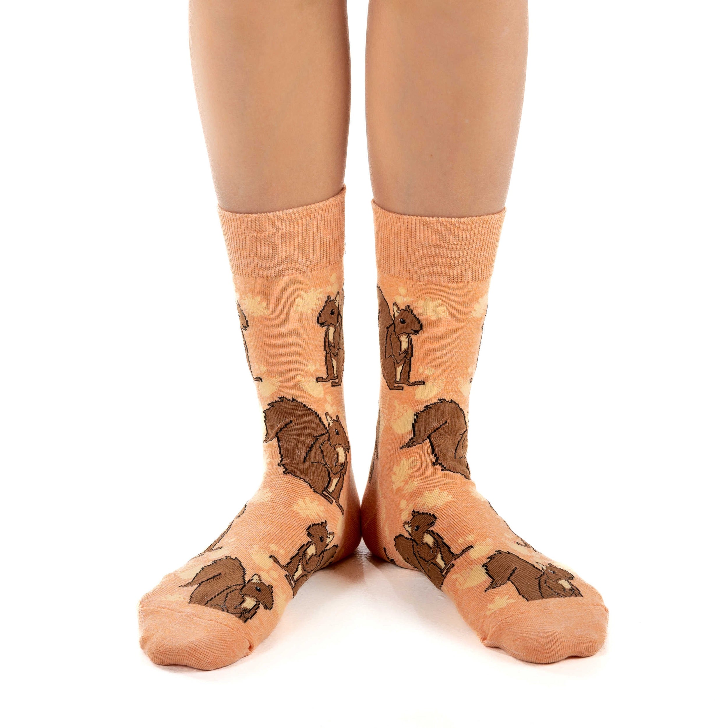Women's Orange Squirrel Socks
