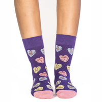 Women's Valentines Candy Hearts Socks