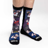 Men's Popeye Comic Books Characters Socks