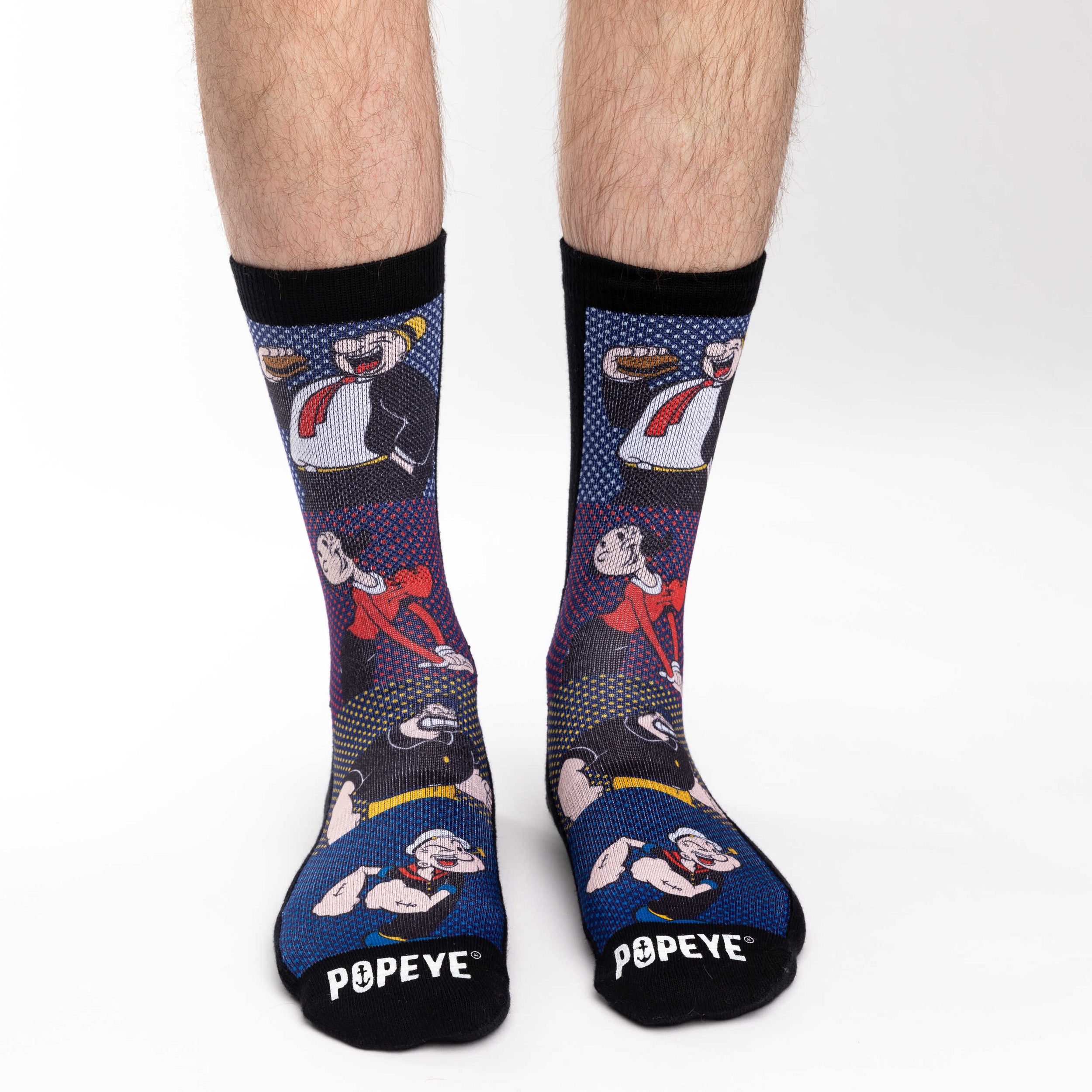 Men's Popeye Comic Books Characters Socks