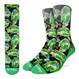Men's Rick and Morty Wormholes Socks