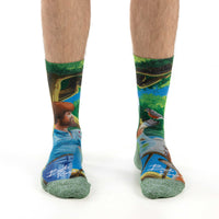 Men's Bob Ross, Painting Socks