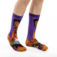 Men's Jimi Hendrix Rocking Out Socks