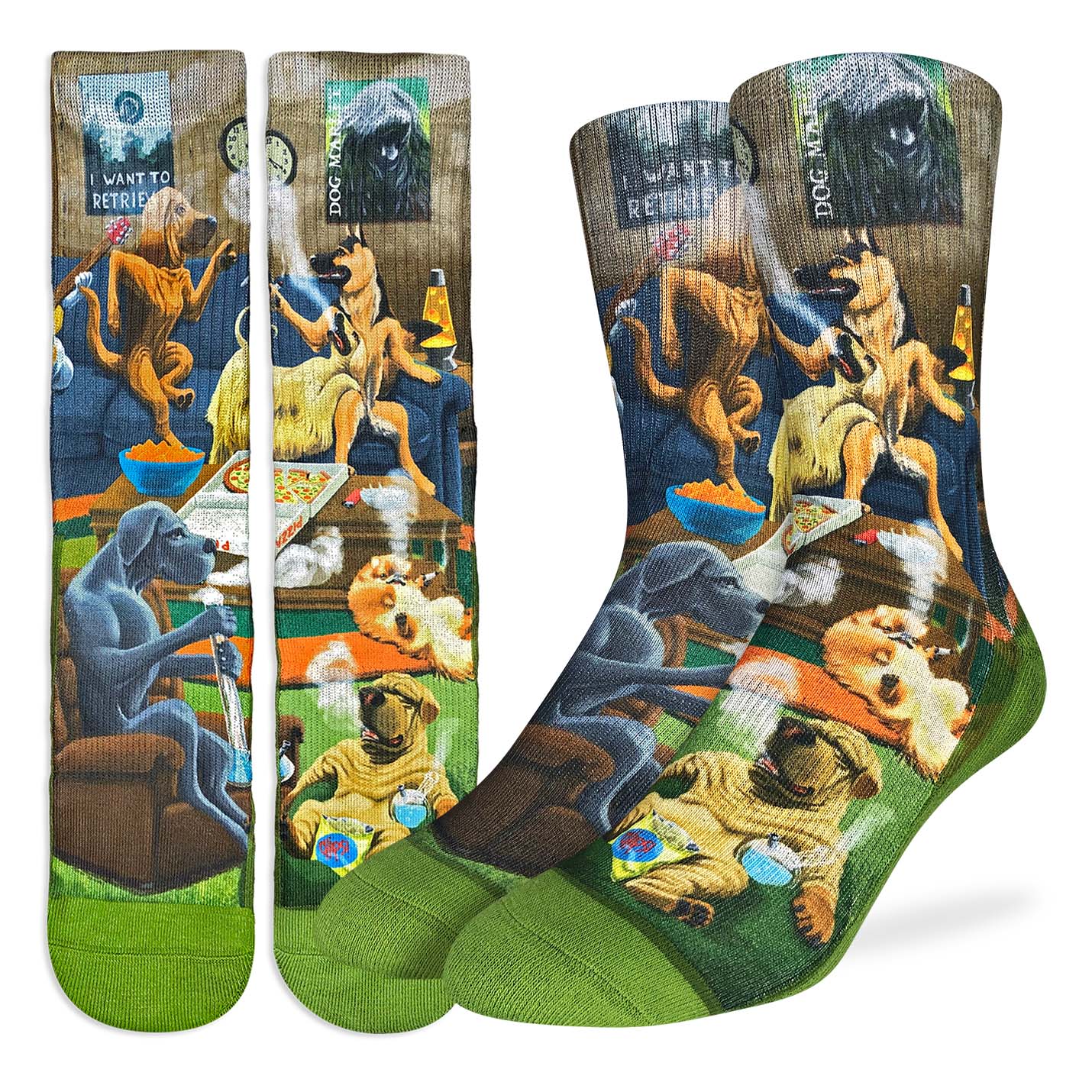 Men's Dogs Smoking Weed Socks