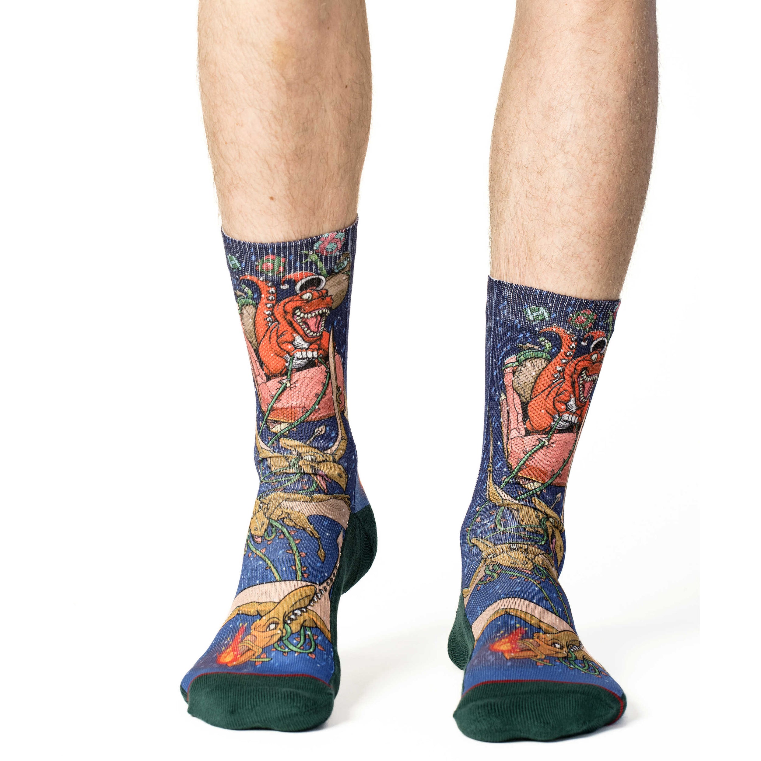 Men's Santa Claus Tyrannosaurus Rex Socks