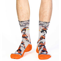 Men's Ice Hockey Players, Orange Socks