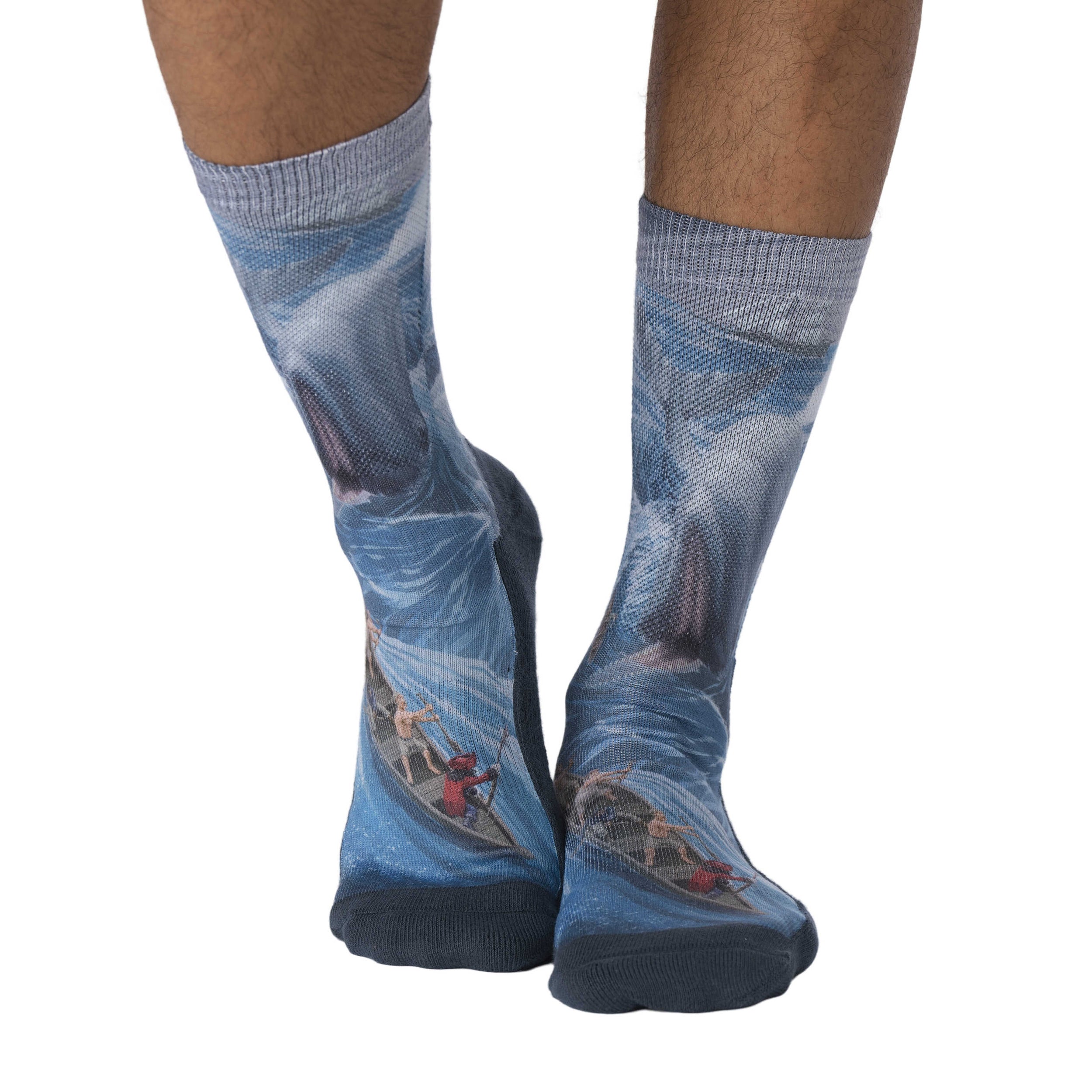 Men's Whale Attacking Whaling Boats Socks