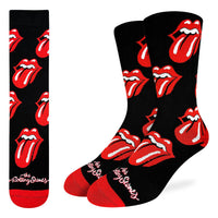 Men's The Rolling Stones, Red Hot Lips on Black Socks
