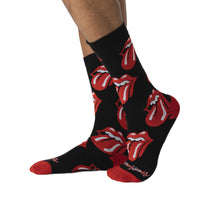 Men's The Rolling Stones, Red Hot Lips on Black Socks