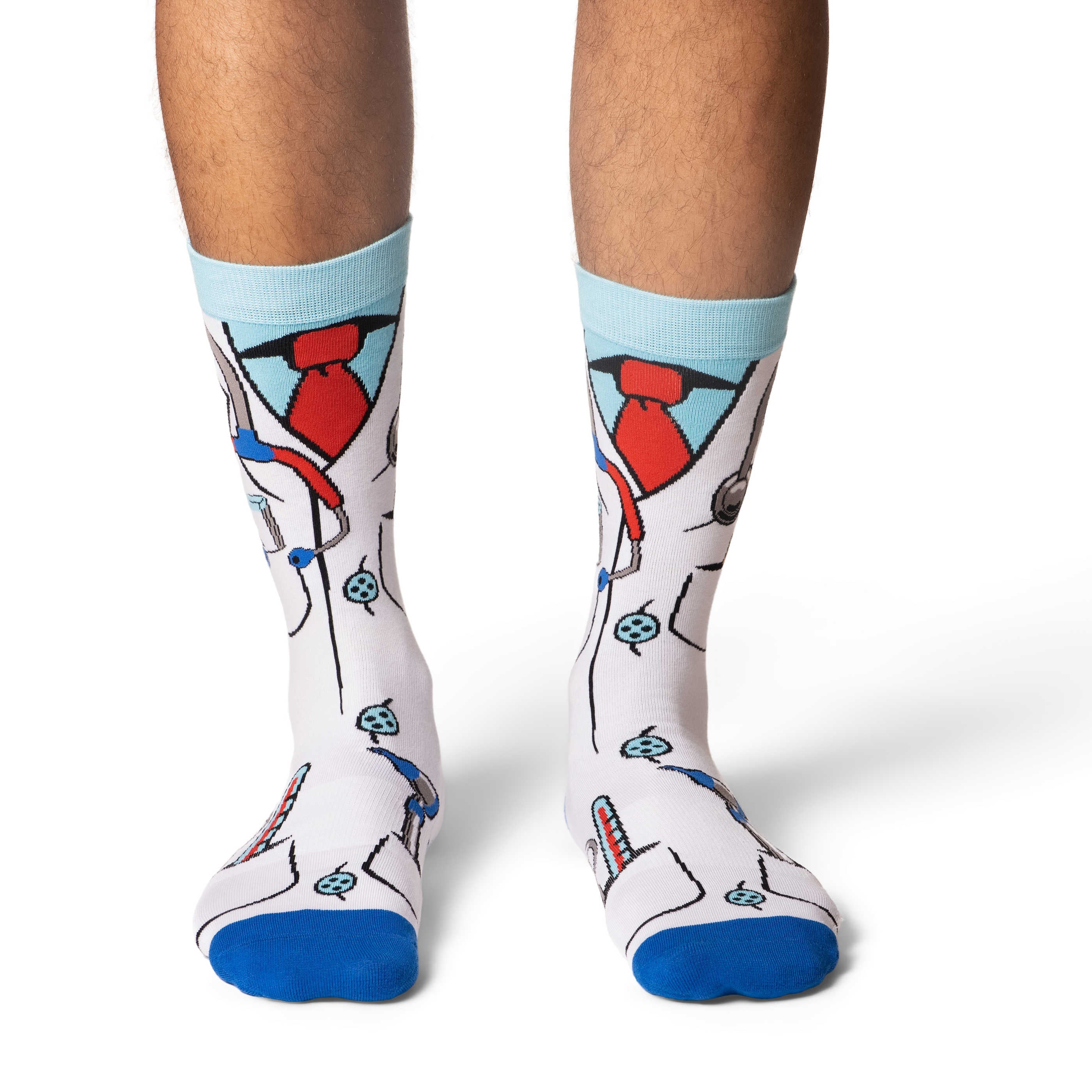 Men's Doctor's White Coat Socks