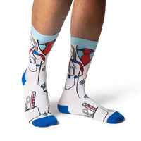 Men's Doctor's White Coat Socks